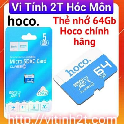 Thẻ nhớ 64GB class 10 tốc độ cao - chính hãng Hoco - chuẩn MicroSD dùng cho điện thoại - camera ip - máy ảnh