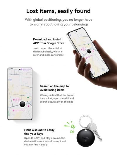 Thiết bị định vị Hoco E93A | Hỗ trợ Định Vị cho Android tiện lợi | Công nghệ Airtag theo dõi thông minh | Thiết bị chống thất lạc đa năng | Định vị chính xác thời gian thực | Phụ kiện Hoco chính hãng | Vi Tính Hóc Môn