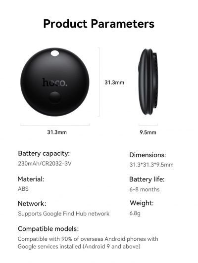 Thiết bị định vị Hoco E93A | Hỗ trợ Định Vị cho Android tiện lợi | Công nghệ Airtag theo dõi thông minh | Thiết bị chống thất lạc đa năng | Định vị chính xác thời gian thực | Phụ kiện Hoco chính hãng | Vi Tính Hóc Môn