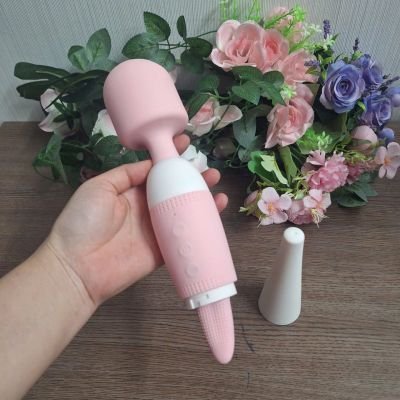 Tongue Sex AV Stick Black Lilo LL-B2114 | Chày Rung 2 Đầu 10 Chế Độ Rung | Thiết kế cao cấp | Vi Tính Hóc Môn