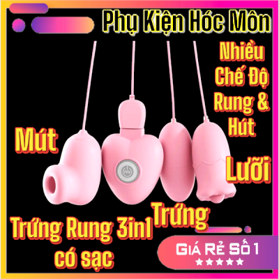 Trứng Rung Anki 3in1 Rung + Hút + Liếm | Trứng Rung Kết Hợp Lưỡi Liếm Bú Mút 3 in 1 Sạc USB | Wireless Vibrating Egg | Remote Control Love Egg | Bluetooth Vibrating Egg | Vibrating Bullet Egg | Wearable Vibrating Egg | Vi Tính Hóc Môn
