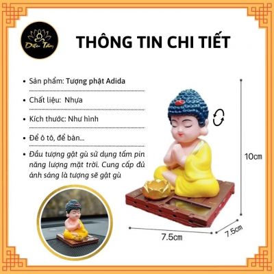 Tượng Phật Thích Ca Gật Gù Năng Lượng Mặt Trời