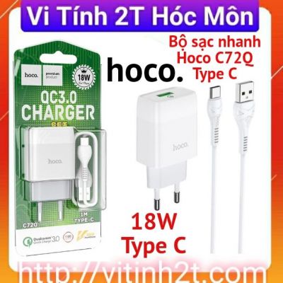 [Type C]  Bộ sạc nhanh 18W Hoco C72Q
