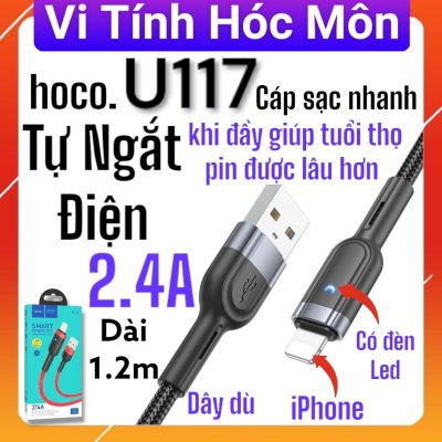 (Usb -iphone) CÁP SẠC TỰ NGẮT HOCO U117 LIGHTNING