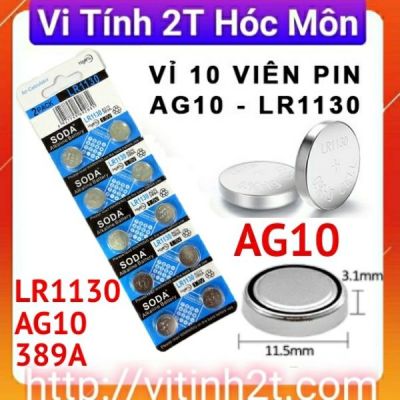 Vỉ 10 Viên Pin cúc áo PIN AG10 SG10 SR54 LR54 189 387 389 390 LR1130 SR1130 LR1131 SR1131 1138SO Tianqiu 1.55V - 1 vỉ 10 viên
