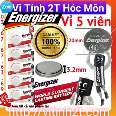 Vỉ 5 viên pin Energizer CR2032 chính hãng