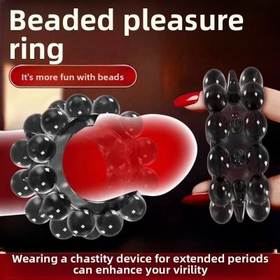 Vòng Đeo Bi Kéo Dài Thời Gian Nong Bi Silicone 2 Tầng Male Semen Locking Reusable TPE Ring Spiked