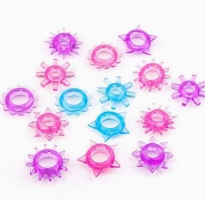 VÒNG ĐEO DƯƠNG VẬT CÓ GAI MỀM CHỐNG XUẤT TINH SỚM Snowflake Design Time-Delay Erection Ring