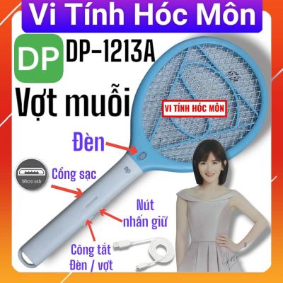 VỢT BẮT MUỖI DP 1213A CÓ ĐÈN PIN vợt muỗi vi tính hóc môn