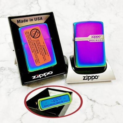 BẬT LỬA ZIPPO MỸ TITAN BÓNG (MẪU 1) - RUỘT USA (CÓ TEM ĐỎ) - (XÀI XĂNG) #TITAN