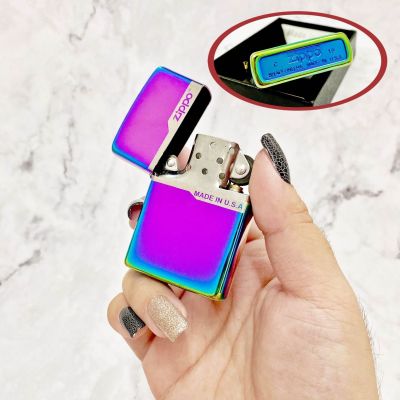BẬT LỬA ZIPPO MỸ TITAN BÓNG (MẪU 1) - RUỘT USA (CÓ TEM ĐỎ) - (XÀI XĂNG) #TITAN