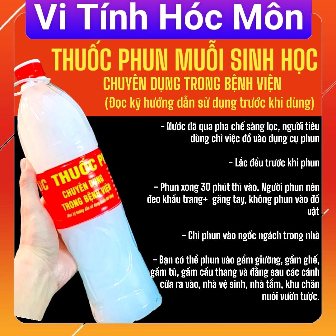 Thuốc Phun Muỗi Y Tế Sinh Học Pha Sẵn 1500ml